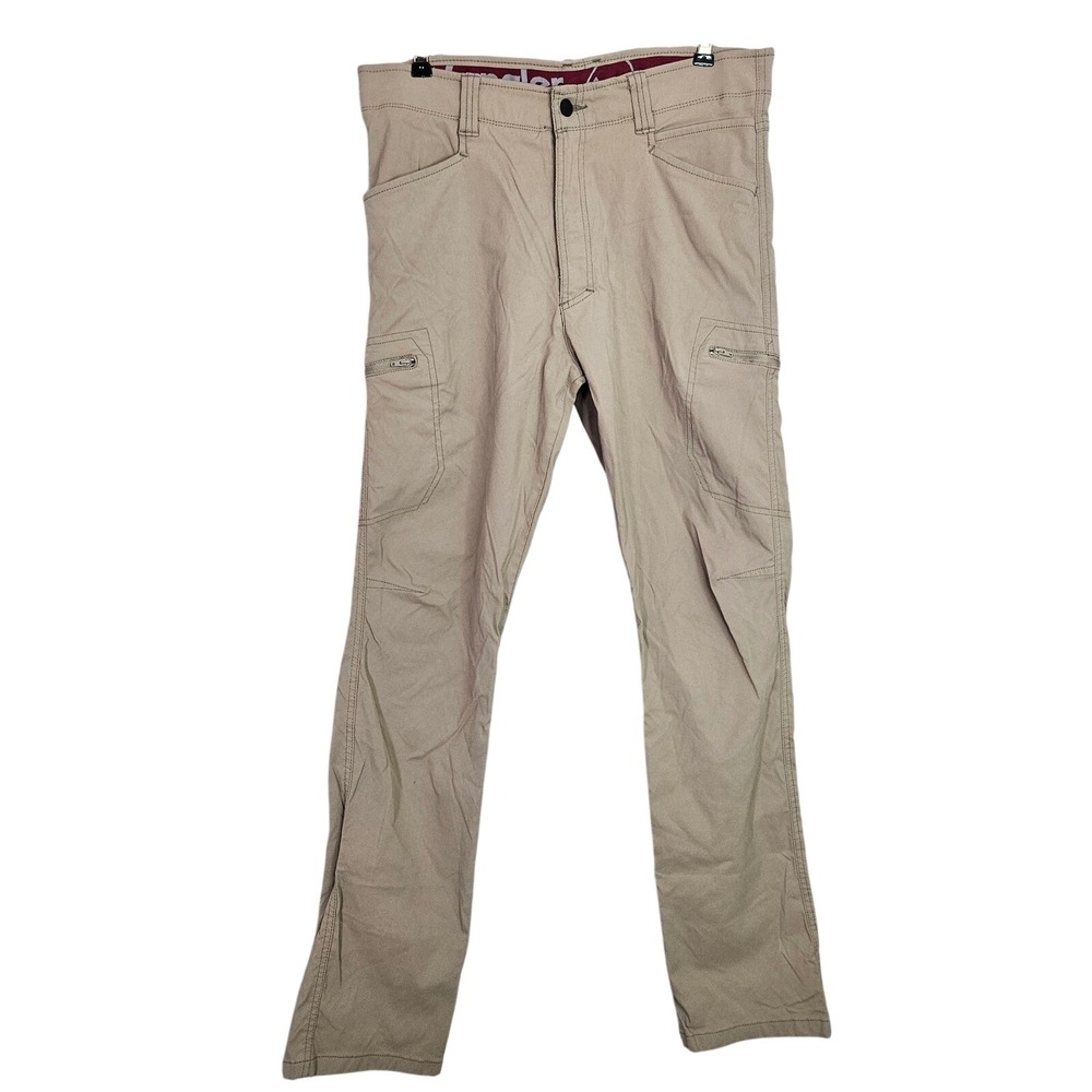 Wrangler Outdoor Mens Tan Khaki Stretch Cargo Hiking Pants 34x34 NW780FK